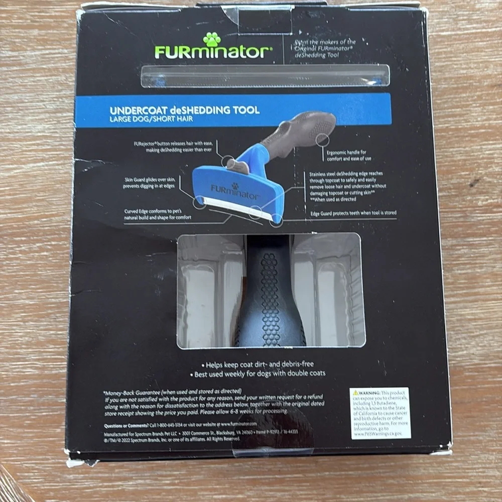 New In Box FURminator Undercoat deSHEDDING Tool For Large Dogs >50 lb